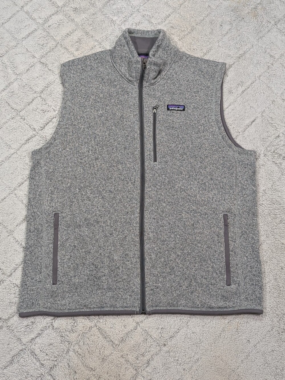 Patagonia Vest Jacket Mens XL Gray Stonewash Better Sweater Fleece Full Zip